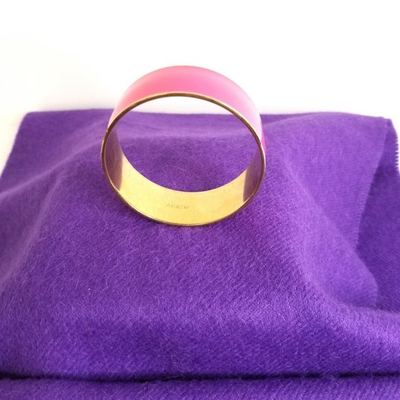 J.Crew Wide Pink Bangle Bracelet - Picture 3 of 4